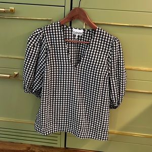 Ganni Gingham Blouse - size 36